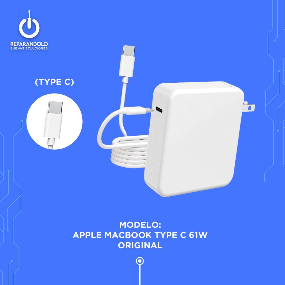 Cargador Apple MacBook USB-C 61W original 20V 3A